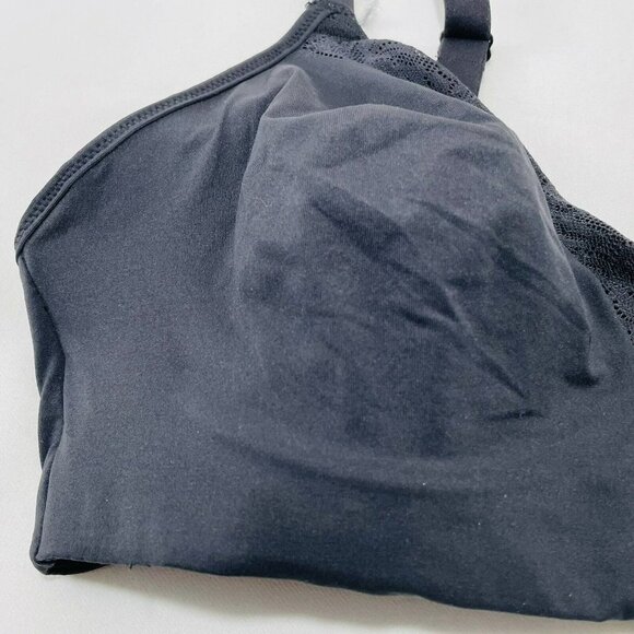 Playtex Bra Wireless Ultra Soft Wire Free Size M Black Comfort Full Coverage New - Picture 3 of 12